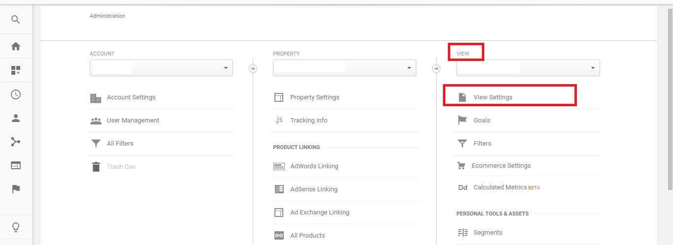 VIEW and view settings