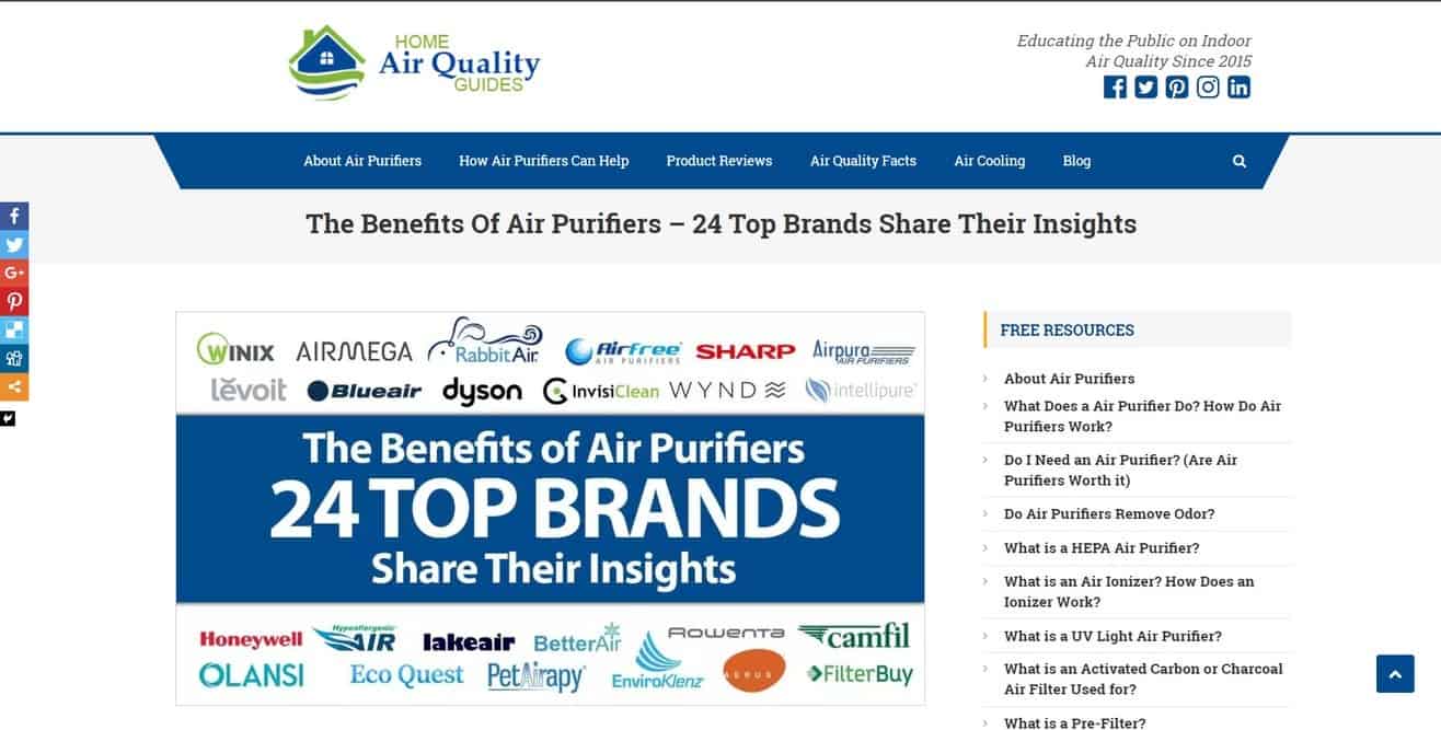 Expert roundup about air purifiers