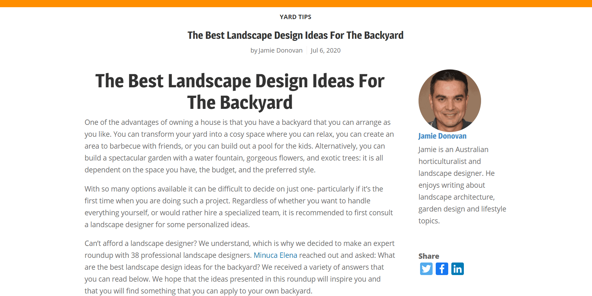 Landscape design expert roundup