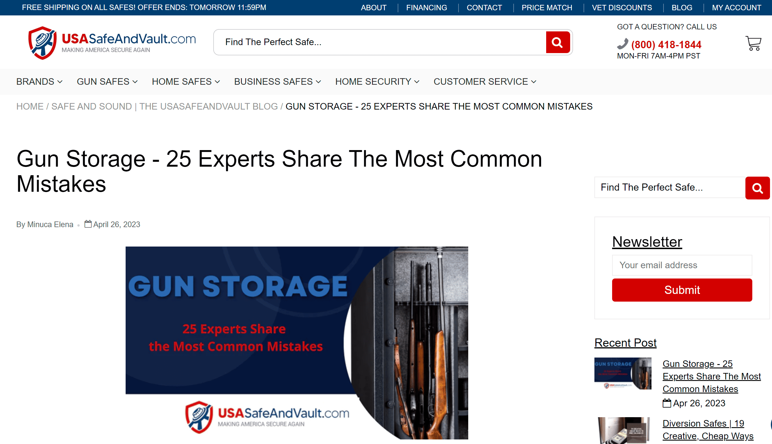 Gun storage expert roundup